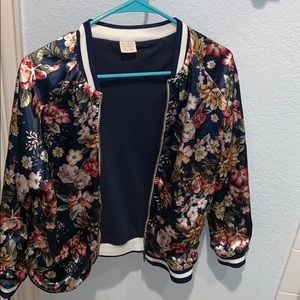 floral bomber jacket